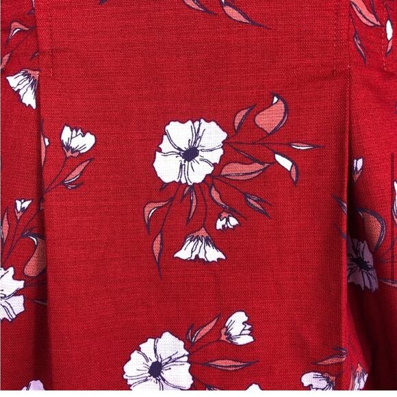 NWT free people Adele tunic midi dress in red floral print - Picture 7 of 11